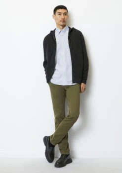 Marc O'Polo Hooded Cardigan Regular With Transversely Ribbed Ottoman Structure