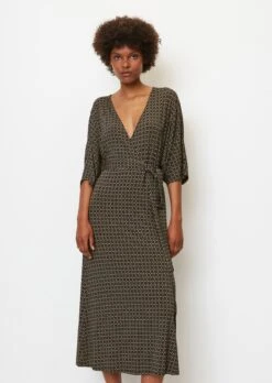 Marc O'Polo Jersey Wrap Dress With An All-over Print Made Of Stretchy Viscose Fabric -Marc O'Polo Verkäufe 04a2263828ee8b6aa821e92e2f4bef6b