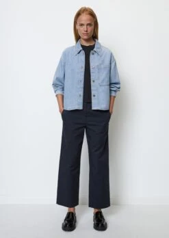 Marc O'Polo Oversize Denim Shirt In An Organic Cotton/lyocell Blend