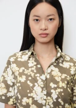 Marc O'Polo Short-sleeved Blouse With All-over Print In Paper Touch Poplin -Marc O'Polo Verkäufe 0a7603fc2d0f19596862199a178e99fe