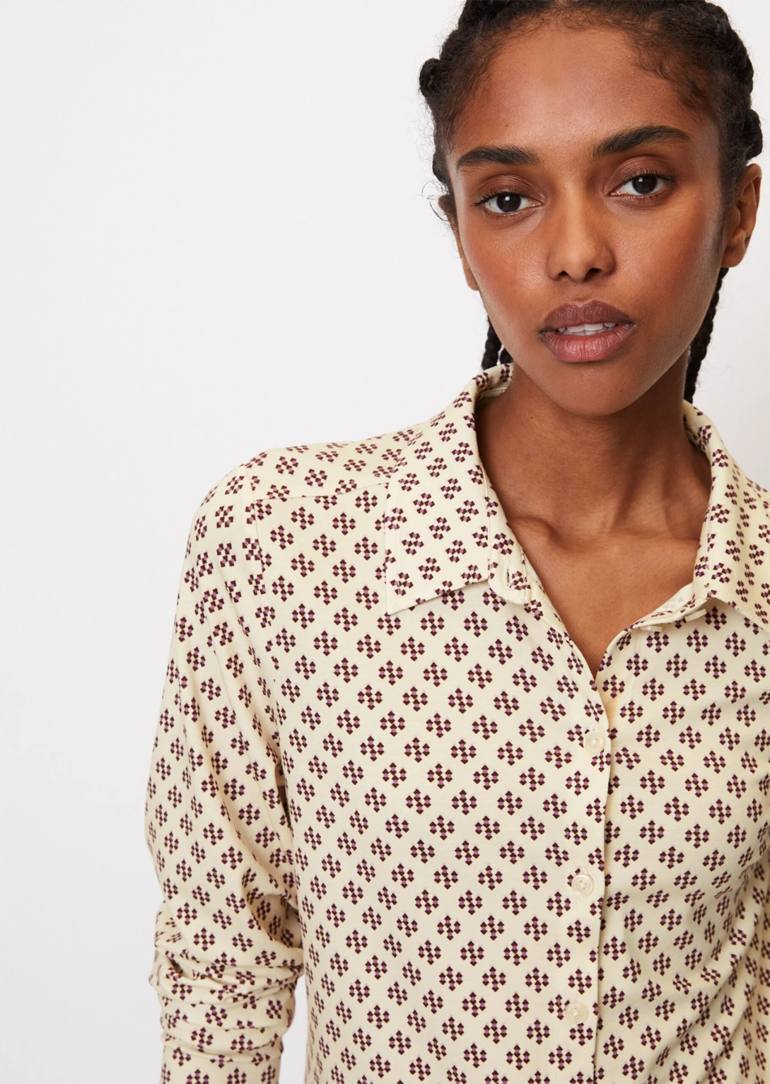 Marc O'Polo Jersey Blouse With An All-over Print In A Regular Fit From LENZING™ ECOVERO™ 7 Marc O'Polo Jersey Blouse With An All-over Print In A Regular Fit From LENZING™ ECOVERO™ – Bild 5