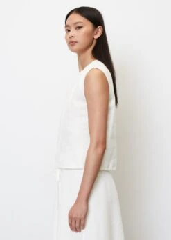 Marc O'Polo Sleeveless Linen Blouse Top With Drawstring At The Hem -Marc O'Polo Verkäufe 0b0897ca426c1effec81616b5ddc798d
