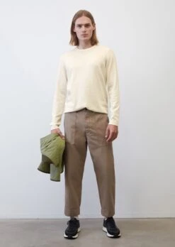 Marc O'Polo Round-neck Jumper In A Regular Fit Made Of Organic Cotton And Silk