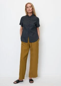 Marc O'Polo Short Sleeve Linen Blouse In An Exciting Mix Of Materials -Marc O'Polo Verkäufe 140faa933d7cc5a7742d960ff773d65c