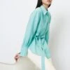Marc O'Polo Oversized Linen Blouse With A Fixed Waist Belt