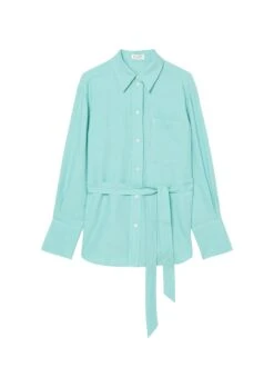 Marc O'Polo Oversized Linen Blouse With A Fixed Waist Belt -Marc O'Polo Verkäufe 184f1d2846efe133080b27bddad1991d