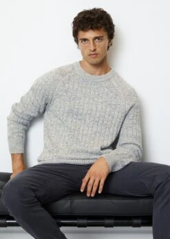 Marc O'Polo Ribbed Knit Jumper Regular Made From Pure Organic Cotton