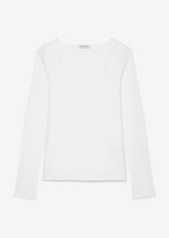 Marc O'Polo Long Sleeve Top In A Regular Fit With A Square Neckline Made Of Stretch Jersey -Marc O'Polo Verkäufe 1a44b7e50ab3dc657d65628bcee58618