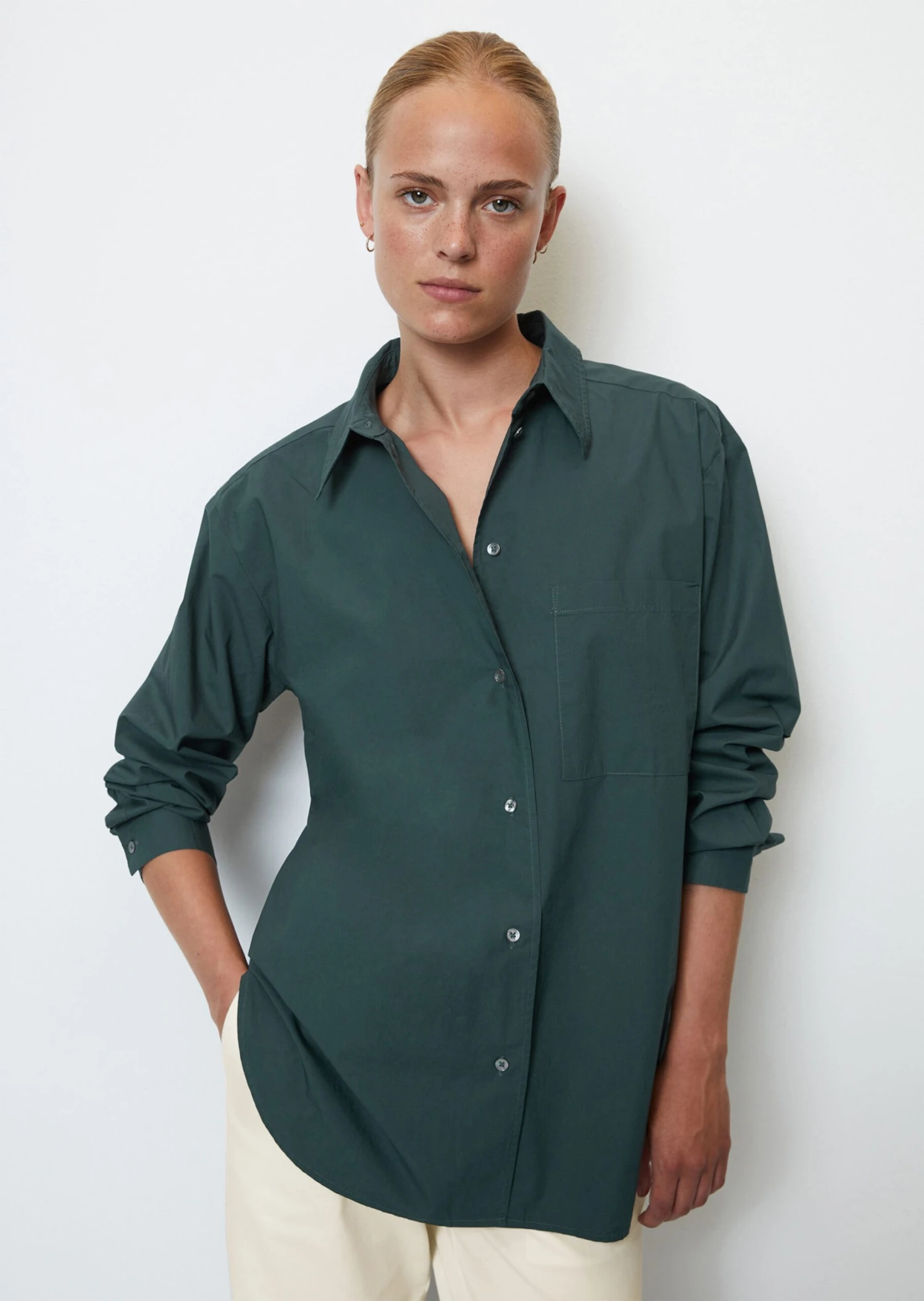 Marc O'Polo Boyfriend Shirt Blouse Oversize From Organic Cotton Poplin 3 Marc O'Polo Boyfriend Shirt Blouse Oversize From Organic Cotton Poplin