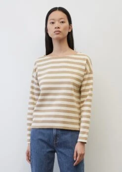 Marc O'Polo Striped Long-sleeved Top Made Of Interlock Jersey -Marc O'Polo Verkäufe 21a0f0b13e21f271c94b5c147304a478