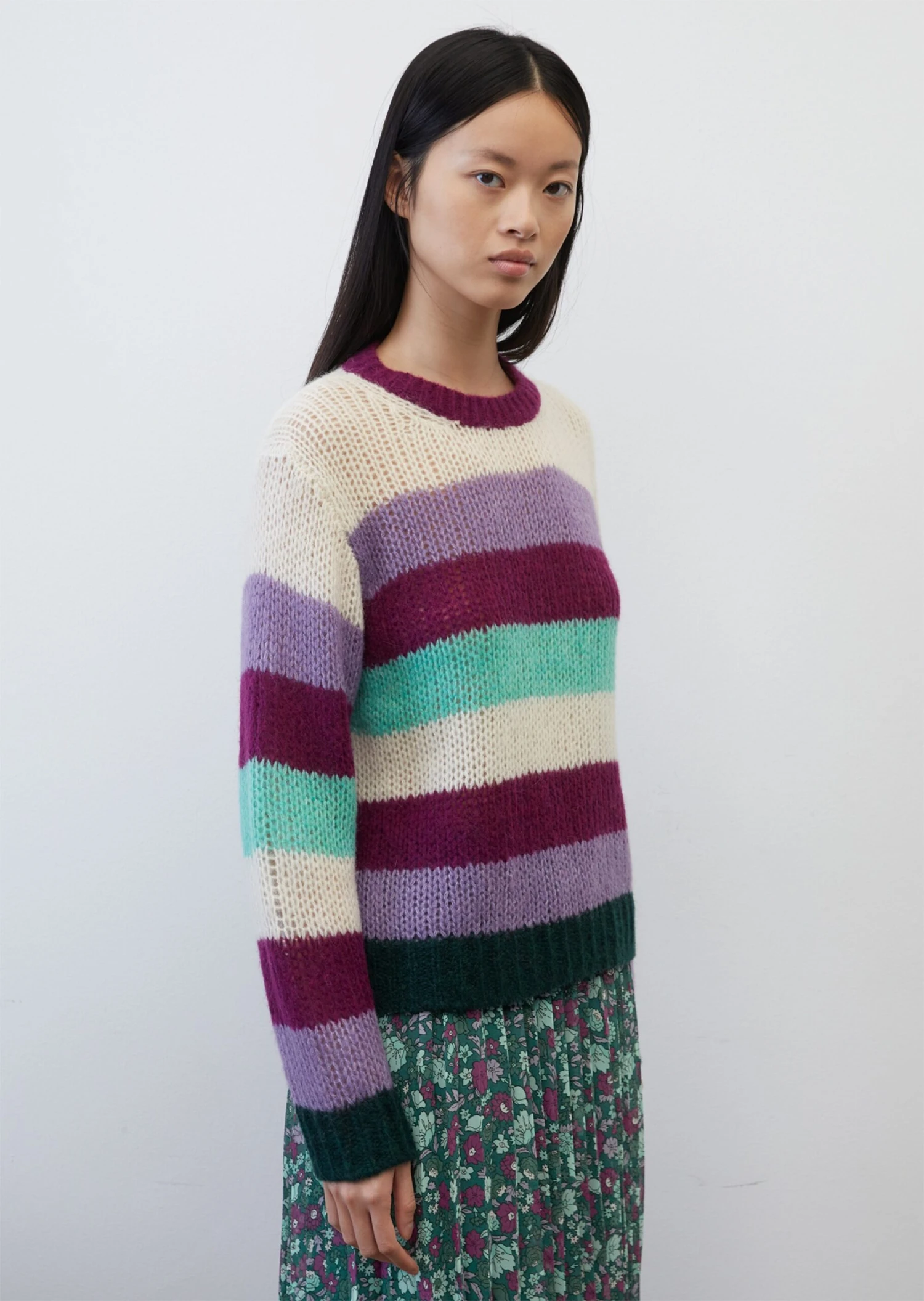 Marc O'Polo Striped Knitted Jumper From Virgin Wool Alpaca Wool Mix 8 Marc O'Polo Striped Knitted Jumper From Virgin Wool Alpaca Wool Mix – Bild 6