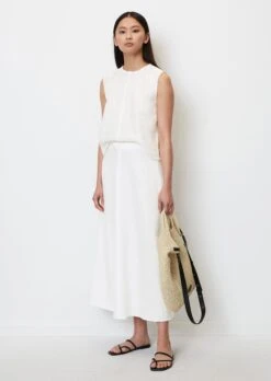 Marc O'Polo Sleeveless Linen Blouse Top With Drawstring At The Hem