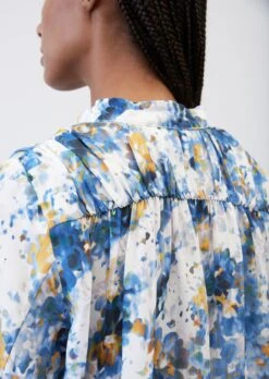 Marc O'Polo Wide Printed Blouse In A Cupro/viscose Blend -Marc O'Polo Verkäufe 246e6d1c1368561c228c6a733f283769