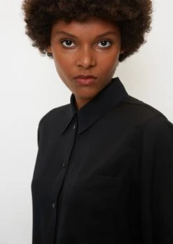 Marc O'Polo Flowing Short-sleeved Blouse Made From Viscose Twill -Marc O'Polo Verkäufe 266688afbad2cd94c2322137fe4252b9