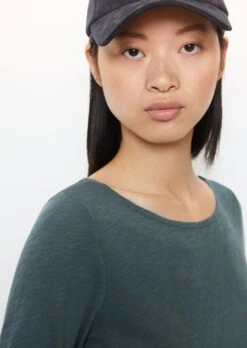 Marc O'Polo Long Sleeve Top With A Bateau Neckline In A Regular Fit In Organic Cotton Slub Jersey -Marc O'Polo Verkäufe 284ee2ec243556df8c523d0d10d60fab