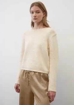 Marc O'Polo Knitted Jumper Regular Made From An Organic Cotton/mouliné Blend