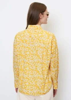 Marc O'Polo Long Sleeve Blouse In A Relaxed Fit With An All-over Print Made Of Paper Touch Poplin -Marc O'Polo Verkäufe 3081809f701e5e4b0d797141a025ef29