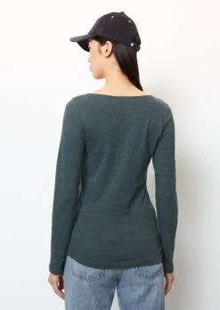 Marc O'Polo Long Sleeve Top With A Bateau Neckline In A Regular Fit In Organic Cotton Slub Jersey -Marc O'Polo Verkäufe 323ab560d7864ef38ad00b7f0589f6f8