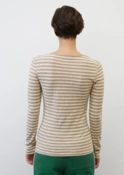 Marc O'Polo Long Sleeve Top With Stripes In Organic Cotton Slub Jersey -Marc O'Polo Verkäufe 376c21d2656753dd5d4cd65ef93c9869