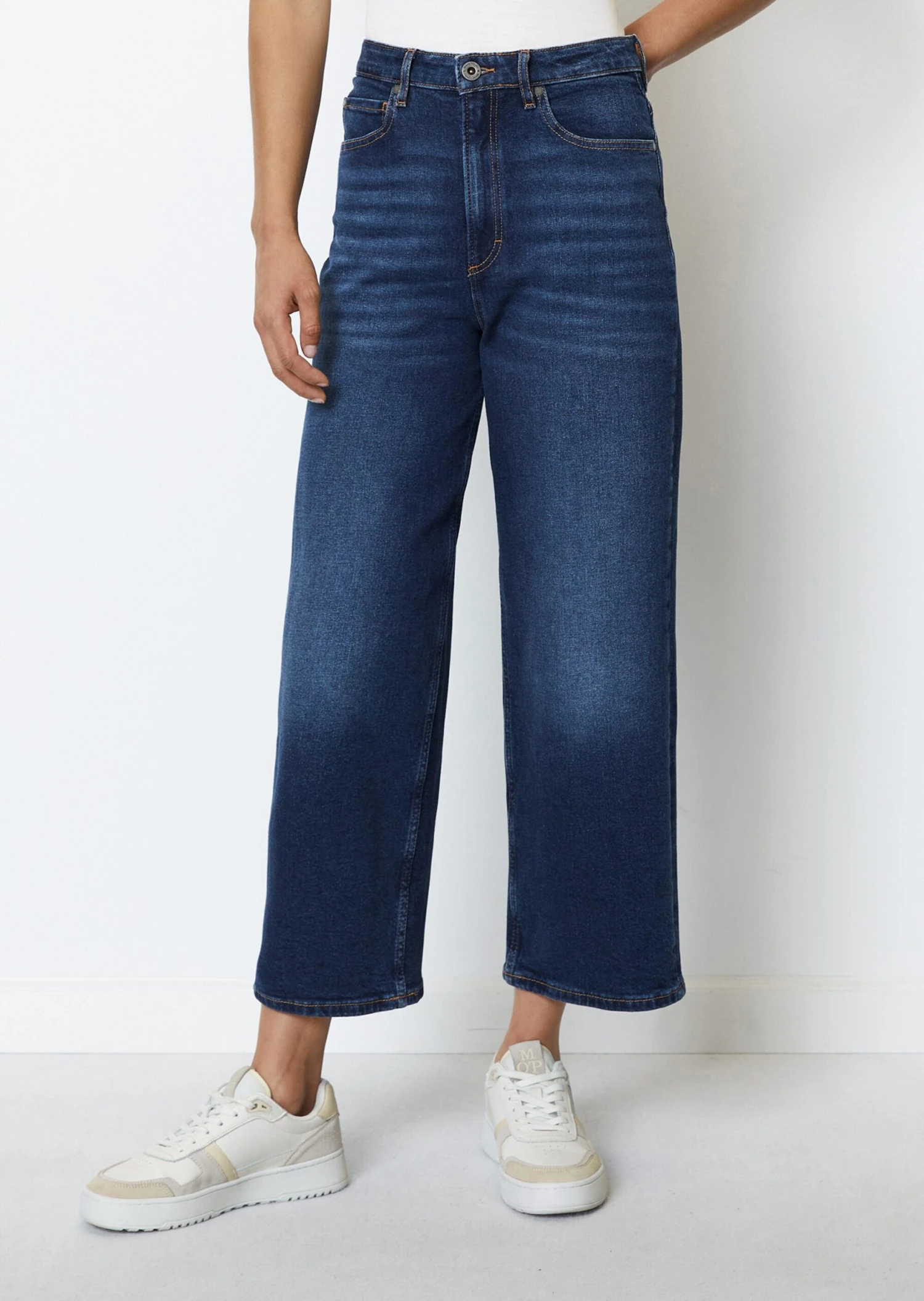 Marc O'Polo Tolva High Waist Cropped Denim Culottes From Organic Cotton Stretch 6 Marc O'Polo Tolva High Waist Cropped Denim Culottes From Organic Cotton Stretch – Bild 4