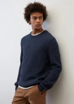 Marc O'Polo Crewneck Jumper In A Relaxed Fit Made From Pure Organic Cotton
