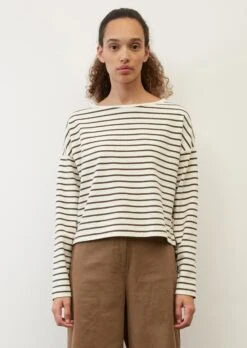 Marc O'Polo Stretchy, Striped Long Sleeve Top In A Regular, Cropped Fit Made Of Soft, Peached Jersey -Marc O'Polo Verkäufe 414d5469a83a1e9b680a872f3abca937