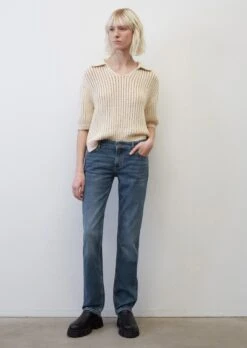 Marc O'Polo ALBY Straight Mid Waist Jeans Made From Organic Cotton Mix