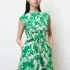Marc O'Polo Sleeveless Summer Dress With A Belt In Paper Touch Organic Cotton