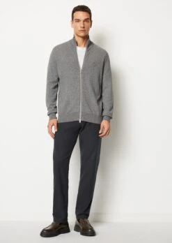 Marc O'Polo Zip Stand-up Collar Cardigan Regular Made From Soft Cotton Virgin Wool Mix -Marc O'Polo Verkäufe 441dc2415bdb3436494fd37dac67af6b