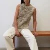 Marc O'Polo Chunky Knit Sleeveless Jumper With An Airy Knit Structure