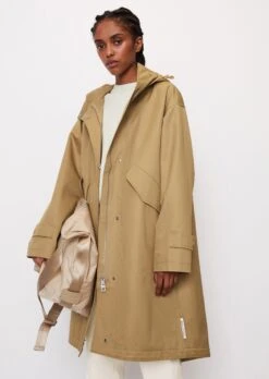 Marc O'Polo Lightly Padded Parka With A Fixed Hood In A Regular Fit With A Water-resistant Surface