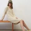 Marc O'Polo Knitted V-neck Dress Made From Heavy Weight Organic Cotton
