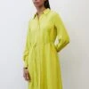Marc O'Polo Shirt Dress In A Midi Length Made Of Flowing Viscose