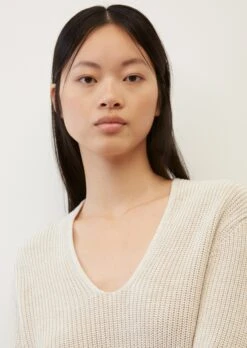 Marc O'Polo Knitted V-neck Jumper, Relaxed Made Of Organic Cotton -Marc O'Polo Verkäufe 58f206ce00707ad448149b21079a9fbe