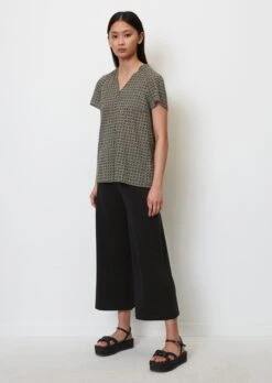 Marc O'Polo Patterned Blouse Top Made Of Lightweight Cotton Voile -Marc O'Polo Verkäufe 5cec1e1e4a21af2f27abba4b3d37b61c