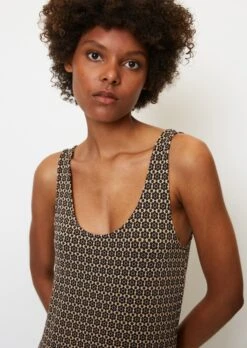 Marc O'Polo Sleeveless Jersey Dress With An All-over Print Made Of Stretchy Viscose Fabric -Marc O'Polo Verkäufe 5dcf099529c8c33a0dc81909817be929