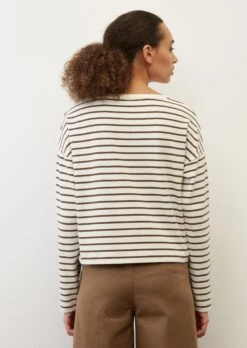 Marc O'Polo Stretchy, Striped Long Sleeve Top In A Regular, Cropped Fit Made Of Soft, Peached Jersey -Marc O'Polo Verkäufe 5fc7a1ba1ac6fde4ba90b8a72e5e845b