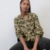 Marc O'Polo Blouse With All-over Print Made Of Paper Touch Poplin -Marc O'Polo Verkäufe 62f66832152df76a4f6f556253384a60