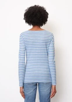 Marc O'Polo Striped Long Sleeve Top, Regular Fit Made Of Organic Cotton Fabric -Marc O'Polo Verkäufe 6687f83bd325ebd911358c337f602973