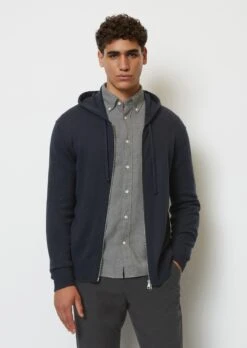 Marc O'Polo Hooded Cardigan Regular Made From Soft Lambswool Blend