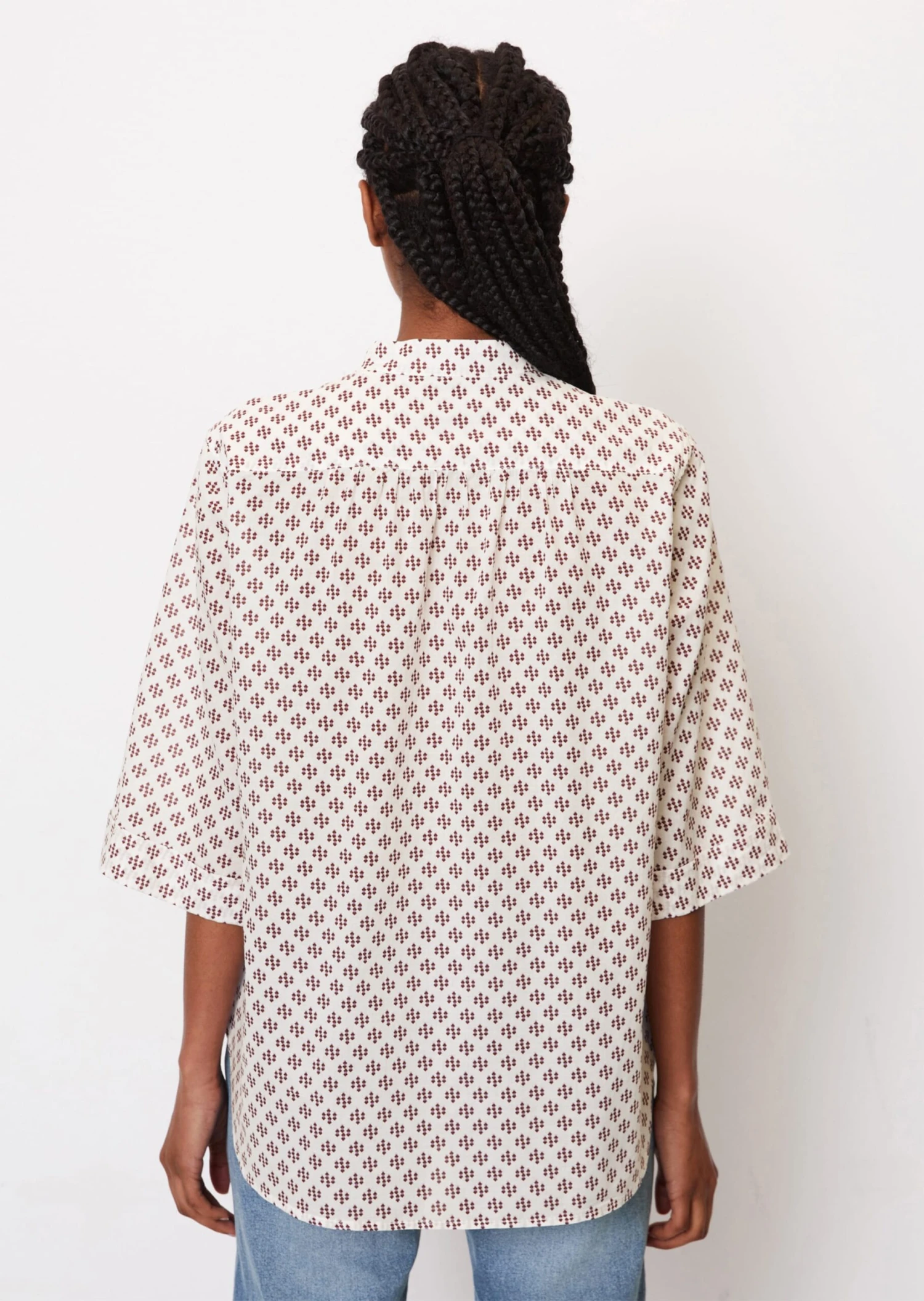 Marc O'Polo Patterned Tunic Blouse In A Regular Fit Made Of Lightweight Cotton Voile 5 Marc O'Polo Patterned Tunic Blouse In A Regular Fit Made Of Lightweight Cotton Voile – Bild 3