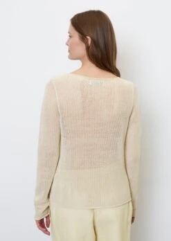 Marc O'Polo Knitted Jumper With A Mesh Texture In A Regular Fit Made Of A Linen/cotton Blend -Marc O'Polo Verkäufe 67931ee16a4fa2b8fd2e7d8e9ea3455a