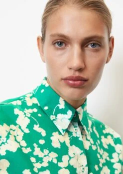 Marc O'Polo Blouse With Voluminous Sleeves In Paper Touch Poplin -Marc O'Polo Verkäufe 68cdbb6f26a8e1176e2933764fe9c21f