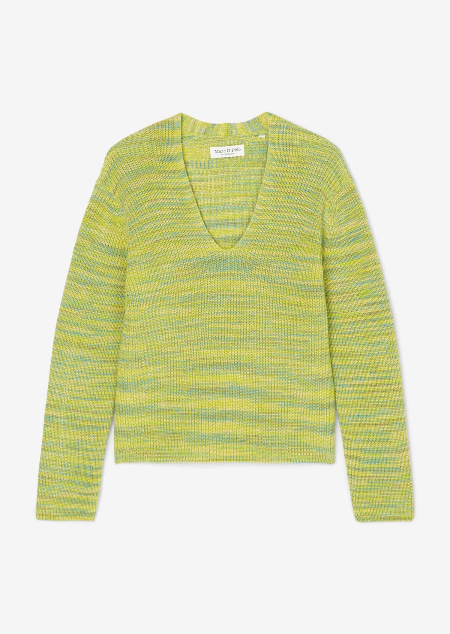 Marc O'Polo V-neck Knitted Jumper In A Slim Fit Made Of Organic Cotton Mouliné Yarn 9 Marc O'Polo V-neck Knitted Jumper In A Slim Fit Made Of Organic Cotton Mouliné Yarn – Bild 7