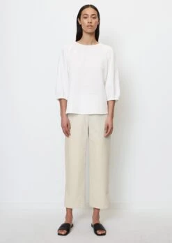 Marc O'Polo Blouse Top With Puff Sleeves In A Mix Of Materials -Marc O'Polo Verkäufe 6cbc4ed017385468dec70266c282b0aa