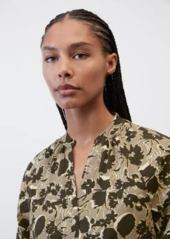 Marc O'Polo Blouse With All-over Print Made Of Paper Touch Poplin -Marc O'Polo Verkäufe 6dd8f78c41d9642a5a8c85f119c57039