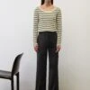 Marc O'Polo Striped Long Sleeve Top In A Loose Fit Made Of Heavy Jersey Fabric Composed Of Organic Cotton