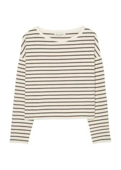 Marc O'Polo Stretchy, Striped Long Sleeve Top In A Regular, Cropped Fit Made Of Soft, Peached Jersey -Marc O'Polo Verkäufe 752e36b3c5a9dc071aced8565917de5d