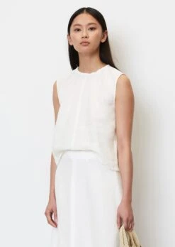 Marc O'Polo Sleeveless Linen Blouse Top With Drawstring At The Hem -Marc O'Polo Verkäufe 7586143a4409a6db4ec2114547052430