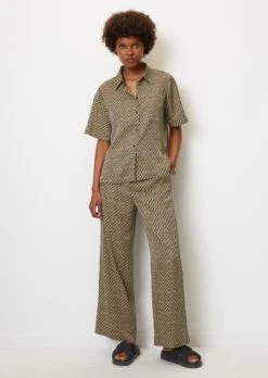 Marc O'Polo Flowing Printed Short-sleeved Blouse Made From Viscose Twill -Marc O'Polo Verkäufe 76792a97e9c5d7b19453c81fb7e9375c